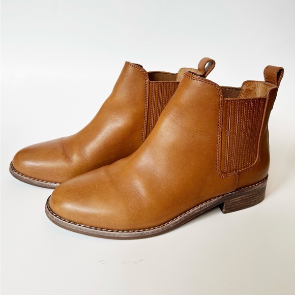 Madewell Ainsley Brown Leather Chelsea Ankle Boots Size 6.5 - Picture 1 of 5